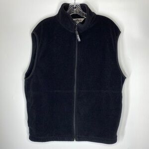 Vintage Campmor Polartec Black Fleece Outdoor Hiking Adventure Vest XL